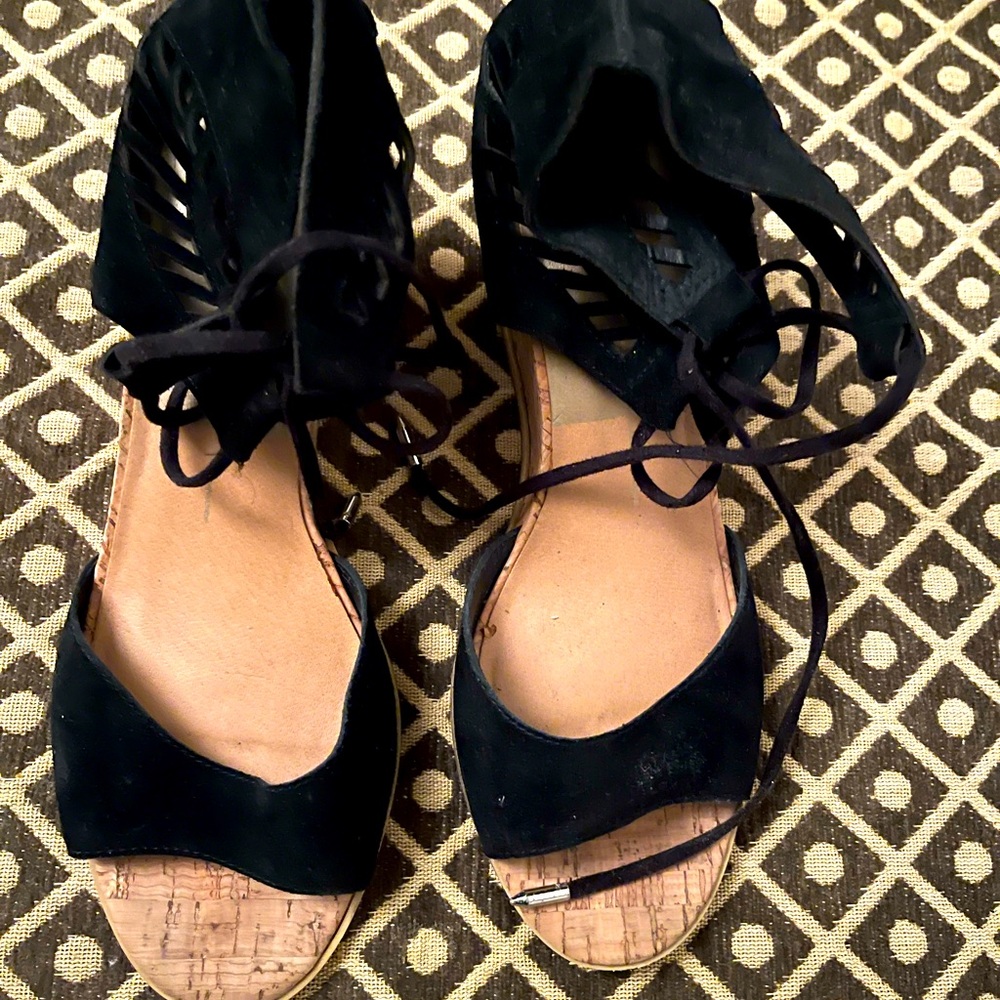 Dolce vita Black Suede Women's Sandals size 9
Lace up